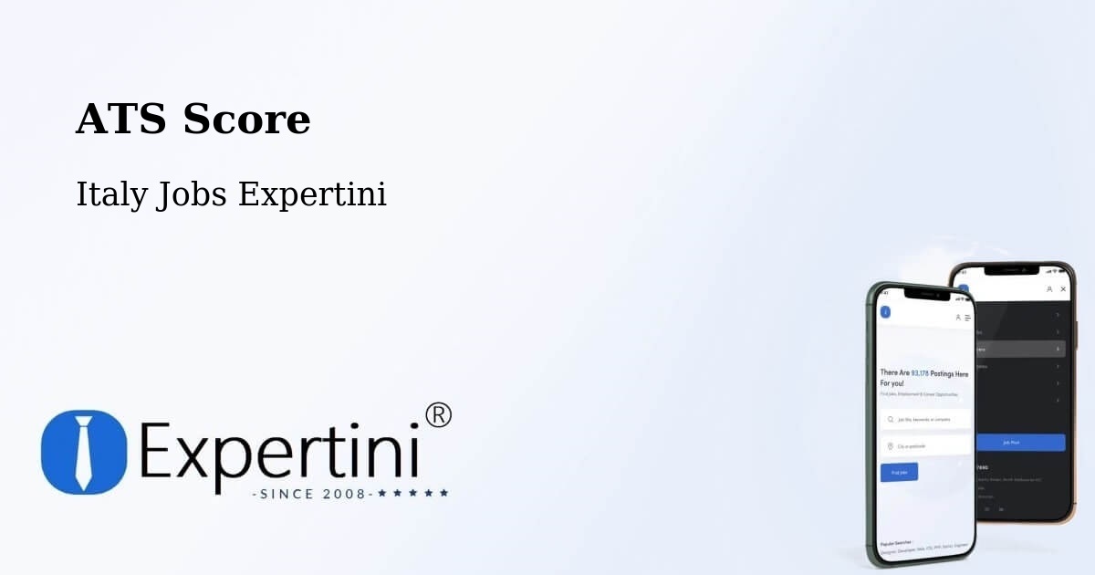 Resume ATS Score & Job Description Match Tool – Ispra - Italy Jobs Expertini