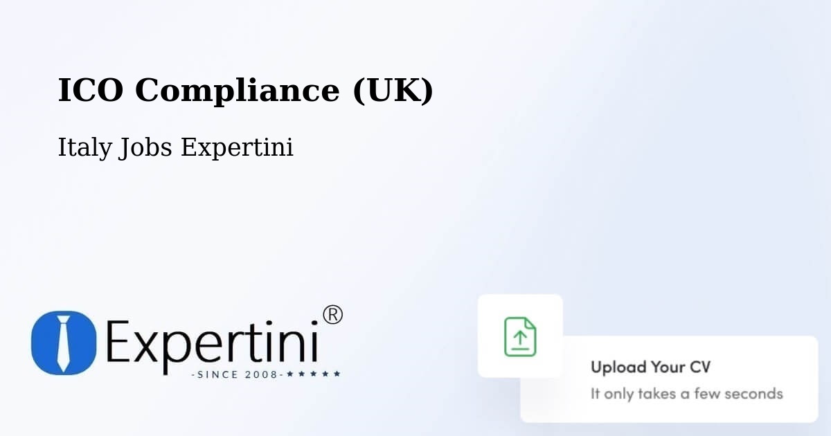 UK Data Protection & ICO Compliance – Ispra - Italy Jobs Expertini